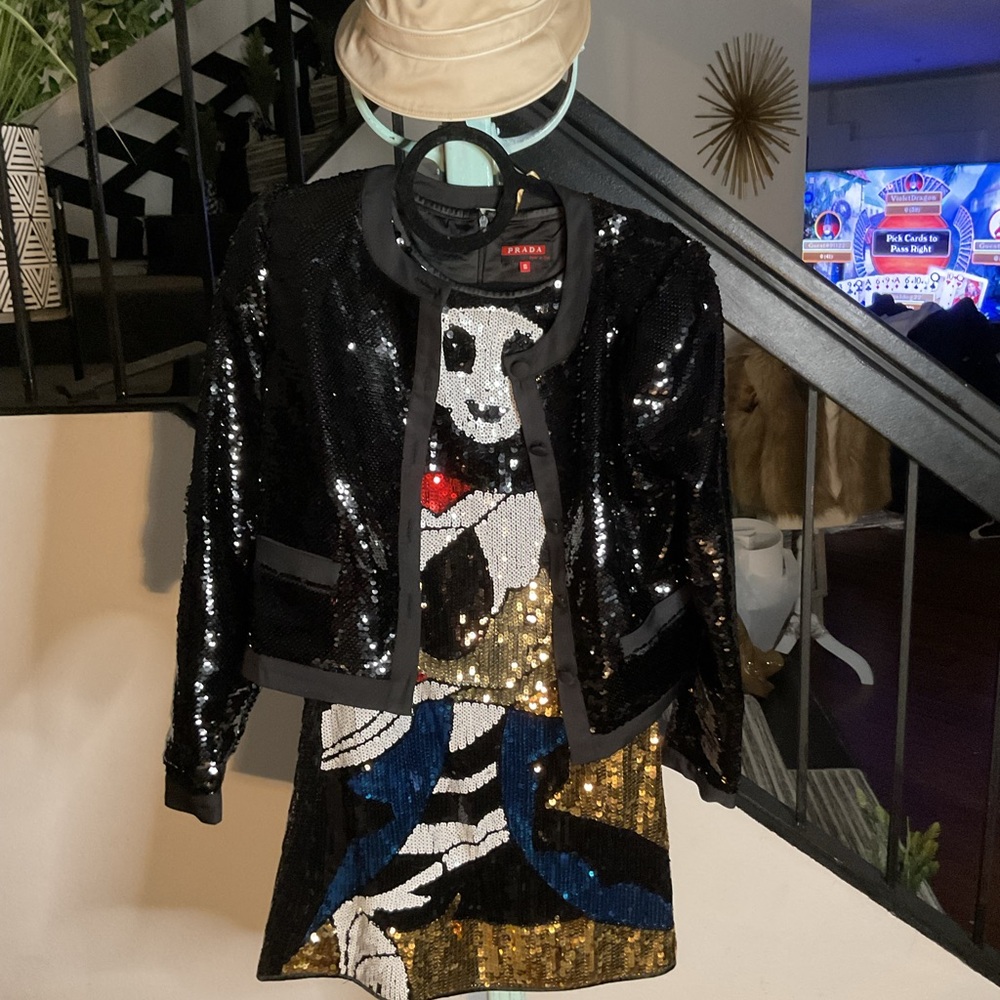 Black Sequined Jacket - image 3